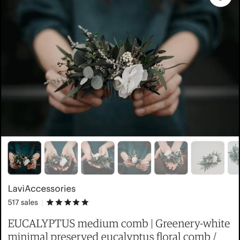 Greenery hair piece